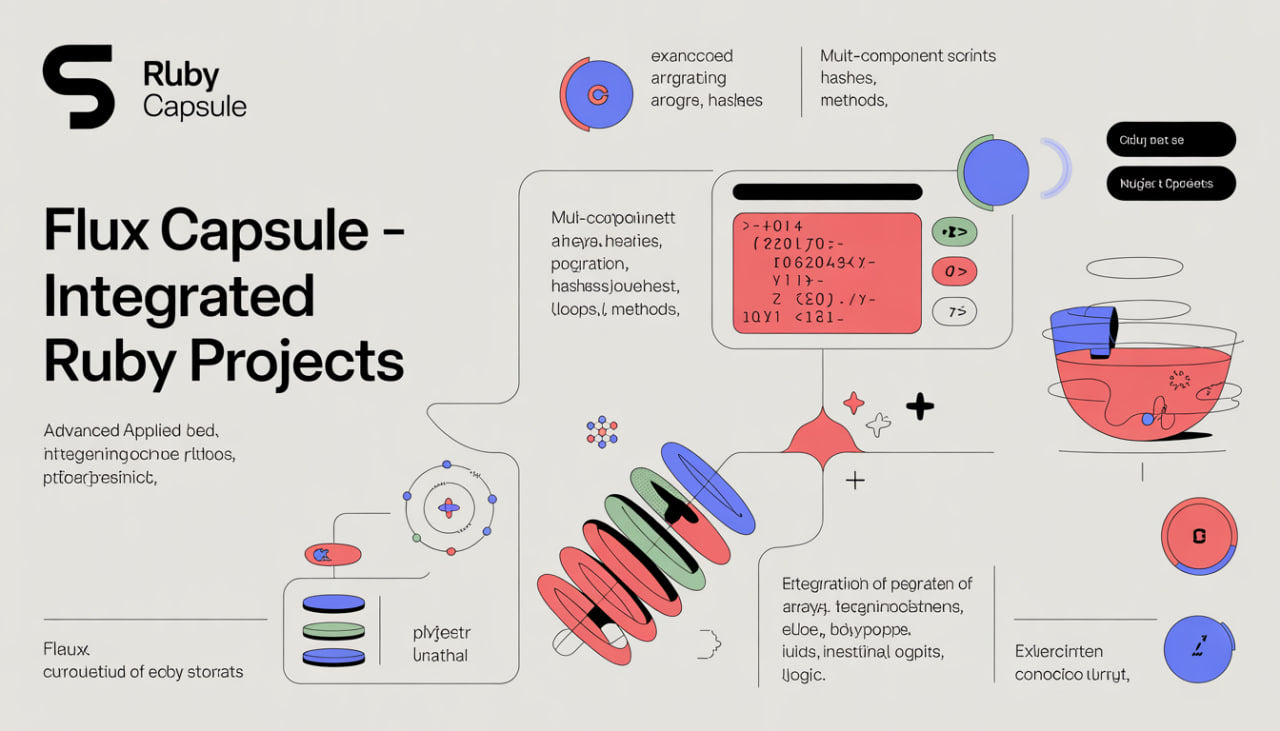Diagram of Ruby Capsule Flux Capsule with various components and text on a white background