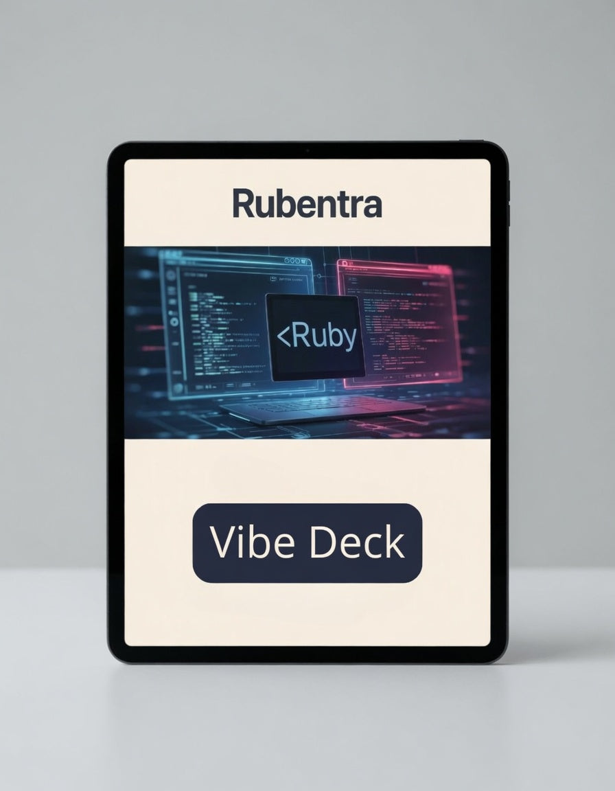 Rubentra Vibe Deck on a tablet with a gray background