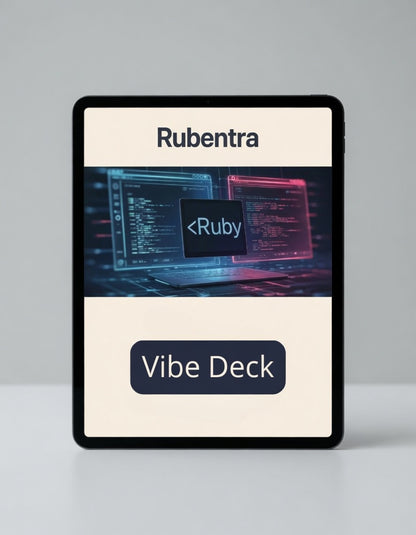 Rubentra Vibe Deck on a tablet with a gray background